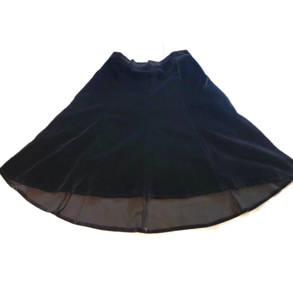VTG Miller Stockman Western Living Black Velvety Hi-Lo Circle Skirt Equestrian - Picture 1 of 11